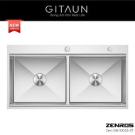 [FAUSTO] SUS304 Stainless Steel Double Bowl Sink / Under Mount Sink / Top Mount Sink / Flush Mount S