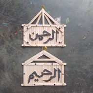 Ice cream stick calligraphy, ice cream stick crafts, ice cream stick crafts