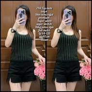 248 Tank Top Mote Semi Rajut Wanita Korean Style/U Can See Mote Semi Rajut/Top Mote Import Semi Raju