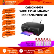 Canon G670 Printer Easy Refillable Wireless All-In-One Ink Tank Printer/ Printer