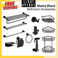VITA collection Matte Black Colour Stainless Steel Bathroom Accessories for toilet - bathroom Corner