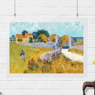 Vincent Van Gogh Rumah Pertanian di Provence Cetak Poster Seni Dinding Dekorasi Retrop 888 Cla 0416 