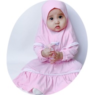 Latest baby girl's gamis 2025 layered gamis model Part two 0-4 years Crinkle Airflow