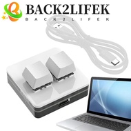 BACK2LIFEK Copy Paste Keypad, Acrylic Keypad Custom Mini 2 Key Keypad, Hot Swap Mechanical Key Red S