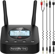 1Mii B06TX+ Long Range Bluetooth 5.2 Transmitter for TV/PC/Projector to 2 Wireless Headphones/Speake