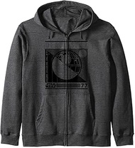 Death Star Half Tone 77 Poster Zip Hoodie