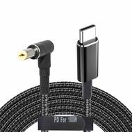 USB C to 5.5mm Adapter Cable Male Type C to Right Angle DC 5.5 x 2.5mm Universal Braided C