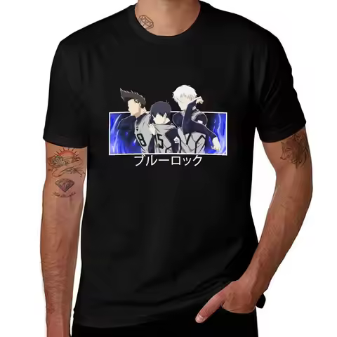 blue lock anime - Yoichi Isagi Baro and Nagi T-Shirt cotton t shirt pack T-Shirt