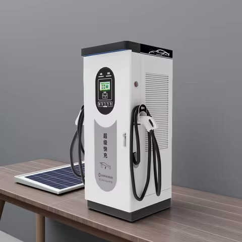 Portable 60kw 120kw 160kw 240kw 400kw DC EV Charger with Cart and Solar Input, 380V/480V Compatible,