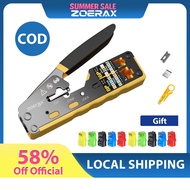 ZoeRax Cat6 Cat5 Cat5e 8P8C RJ45 Crimp Tool Pass Through Crimper Cutter Modular Connector Ethernet A