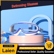 Adult Swimming Goggle Silicone Swimming Goggles Large Frame With Earplugs Silicone