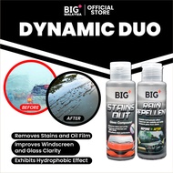 BIG+ Glass Care Dynamic Duo | Stains Out Windscreen Glass Compound Rain Repellent Windscreen Glass C