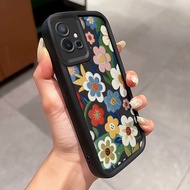 HP Phone Case For VIVO Y75 5G Y77 5G Y33s 5G Y33e 5G Case Luxury Embroidery Flower Cover Softcase No