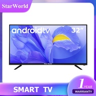 StarWorld LED TV สมาร์ททีวี 32"  43" 50" Android ทีวี32นิ้ว ทีวีจอแบน ทีวีwifi smart tv โทรทัศน์ รับประกัน1ปี