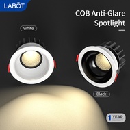 COB Anti-Glare Spotlight 12W/15W Household Recessed Spotlight Beam Angle 36 Degree Eye Protection