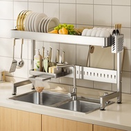 [48H Shipping] 1065Stainless Steel Sink Above Storage Rack Kitchen Dish Rack Draining Rack Sink Side