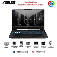 ASUS TUF FA506N-CRHN039W 15.6"FHD 144Hz Gaming Laptop AMD R7-7435HS 16GB 512GB SSD RTX3050 4GB W11 (
