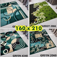 Karpet Permadani MODERNO uk. STANDAR 160 X 210 cm GREEN HIJAU PARROT