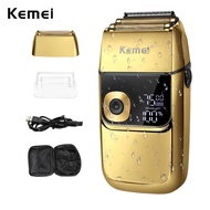 Kemei เครื่องโกนหนวดไฟฟ้า เครื่องโกนหนวดไฟฟ้าฟอยล์ LED กันน้ํา สําหรับผู้ชาย เครื่องโกนหนวด ไร้สาย พรีเมี่ยมมาก สวยหรู KM2028 (Siemens studio)