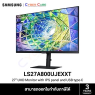 SAMSUNG ( LS27A800UJEXXT ) 27" (26.9") S80U HRM 4K UHD SA800U Monitor ( IPS, 3840x2160 at 60Hz, HDMI2.0 / USB-C (90W) / DP1.2 ) + 3x USB / ( จอคอม จอมอนิเตอร์ ) MONITOR / สอบถามเพื่อเช็คสต็อก