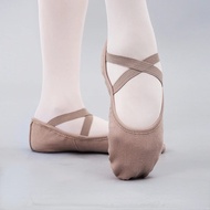 【Sell-Well】 Elastic Cloth Latin Dance Training Women Girl Mencow Suede Shoe Soft Sole Ballet Children's Dance Training Shoes