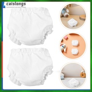 20 Pcs Panties Newborn Diapers Baby Doll Dressing Underwear 7.00X7.00X0.10CM White  caislongs