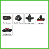 pe compression fittings 1/2 3/4 1 d-valve t-valve cross