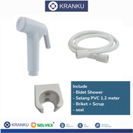 SOLVEX Jet Shower Toilet Bidet Cebok Closet Bidet WC White hose spiral hose