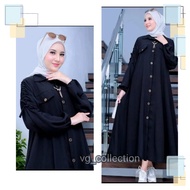 gamis model baru baju gamis lebaran Mahali dress midi Gamis crinkle premium murah modern trendy 2025