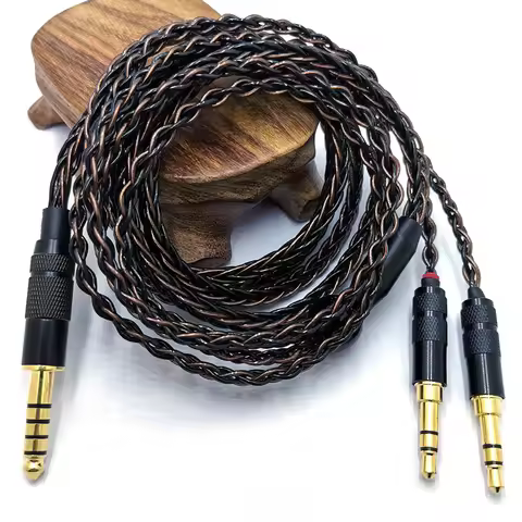 8 Core HE400SE Cable 3.5/2.5/4.4mm Plug to 2* 3.5mm plug for Hifiman SUNDARA Ananda HE400SE Denon AH