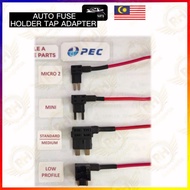 >PEC JAPAN< Standard Medium Mini Micro2 Low Profile Auto Fuse Holder Tap Adapter Interlocking Plug I