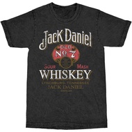 Summer new men hot tshirt Jack Daniels Whiskey Vintage Mineral Wash T-Shirt