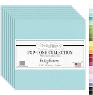 Berrylicious Blue Cardstock Paper - 12 x 12 inch 65 lb. Premium Cover - 25 Sheets from Cardstock War
