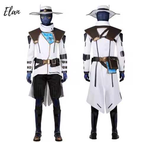 Game Cypher Valorant Cosplay Costume Hat Coat Pants Accessories Outfit Full Set and Individual Items