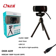 กล้อง Webcam OKER (A229) ความละเอียด Full HD 1080P