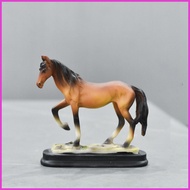 Horse Statue Figurines Handmade Resin Statue Desk Horse Crafts Resin Walking Horse Sculpture Horse D
