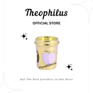 Theophilus Titanium Pink Coffee Gold Plated Charm