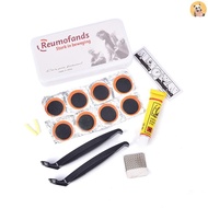 [CO] Bike Tyre Tube Puncture Repair Tool Kit with box Cycle Lever Adhesive [TH]