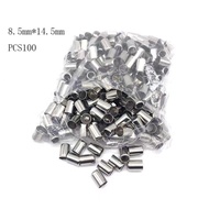 100miếng 8.5mm * 14.5mm thép tay áo có sẵn để kết nối ống cao su