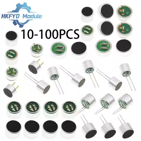 10-100pcs/bag Electret Condenser Microphone 4.5x2.2mm 6x2.2mm 6x5mm 9x4.5mm 9x7mm 52dB Sensitivity 2