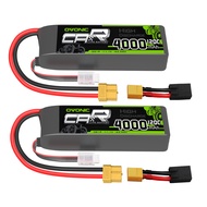 OVONIC 11.1V 3S LiPo Battery 4000mAh 120C with TRA Plug for RC Car RC Truck Airplane Helicopter Boat