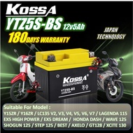 KOSSA YTZ5S / YTZ5S-BS BATTERY (EX5 Kick Start) / (LC135 V2-V8) / SRL115 /  Y15 / Y15ZR / EGO-LC / E