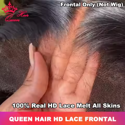 Queen Hair Real HD Frontal/Closure Only Invisible Melt Skin Lace 13x6 13x4 4x4 4x6 5x5 6x6 7x7 Raw H