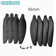 OMXILOYI Remote Control Drone Parts, Plastic 58mm/66mm Folding Propeller Blades, Black Universal Qua