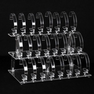 Clear 24 Bits Acrylic Watch Display Holder Display Stand Rack Showcase Tool Case Bracelet Hold