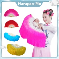 Dance Fan Color Dancing Fan Tassel Fan/Chinese Bamboo Silk Nari Fan Dance Accessories Dancer Party D