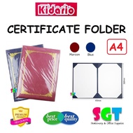 KIDARIO A4 Certificate Folder ( Navy Blue / Maroon )