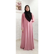 Jubah Aisyaa Tanpa Gosok Wanita Muslimah Umrah Haji Ironless Cantik Comfy fits XS to 6XL Plus Size