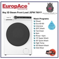 EuropAce EFW 7801Y 8kg 3D Steam Wash Front Load Washing Machine | 4 Ticks
