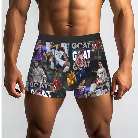 Football C-CR7 C-Cristiano R-Ronaldo Soccer Boxers Shorts Men's Briefs Underwear Funny Underpants